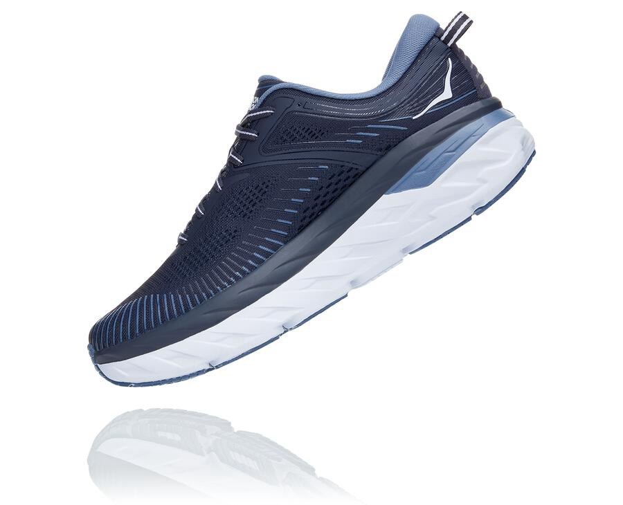 Zapatillas Running Hoka One One Hombre - Bondi 7 - Azul Marino - GRT249318